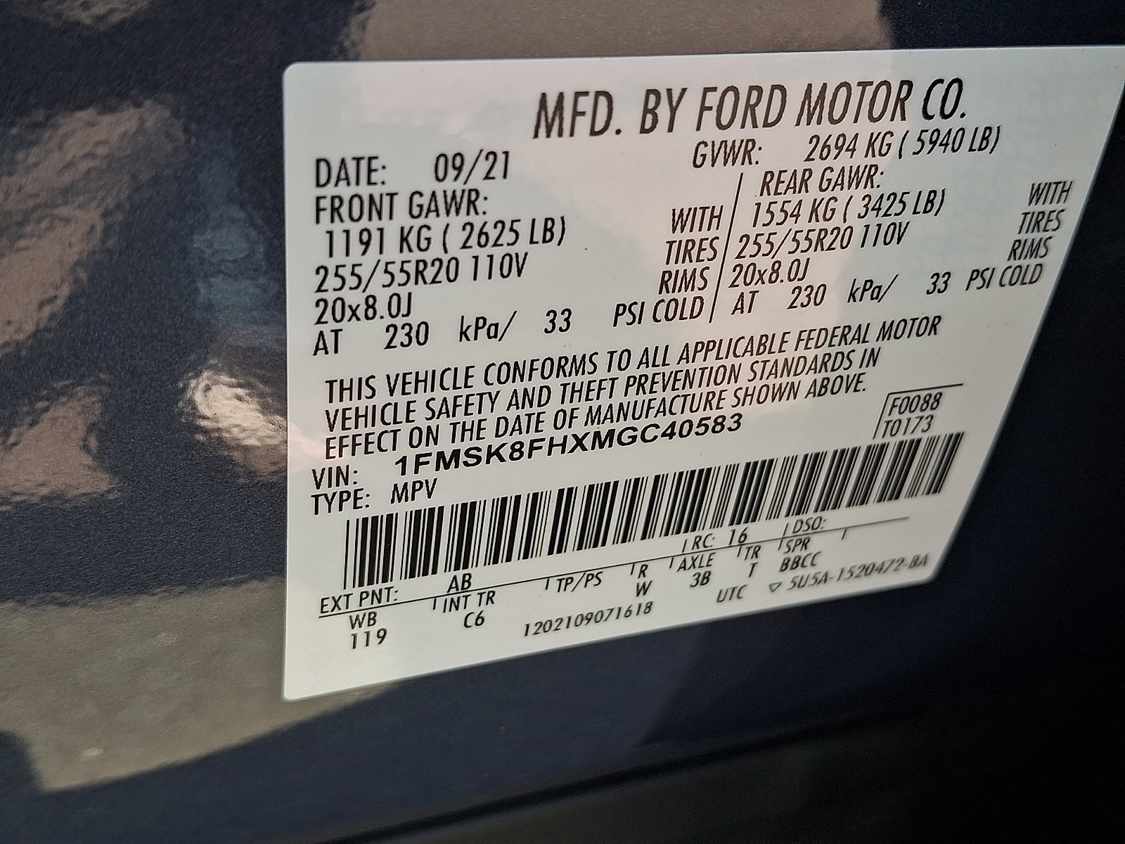 Certified 2021 Ford Explorer Limited w/ Equipment Group 301A AWD/4WD image 27