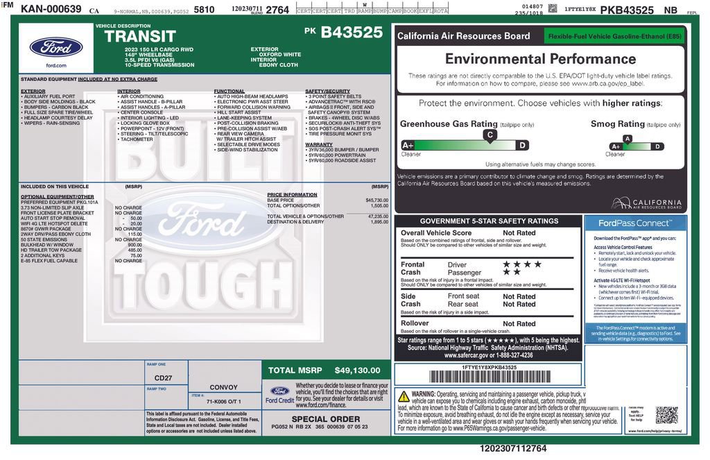 Certified 2023 Ford Transit 150 Base image 7