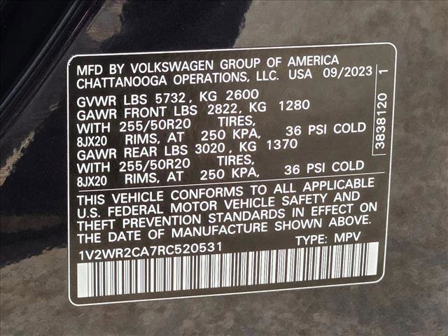 Used 2024 Volkswagen Atlas SE w/ Black Wheel Package FWD image 26
