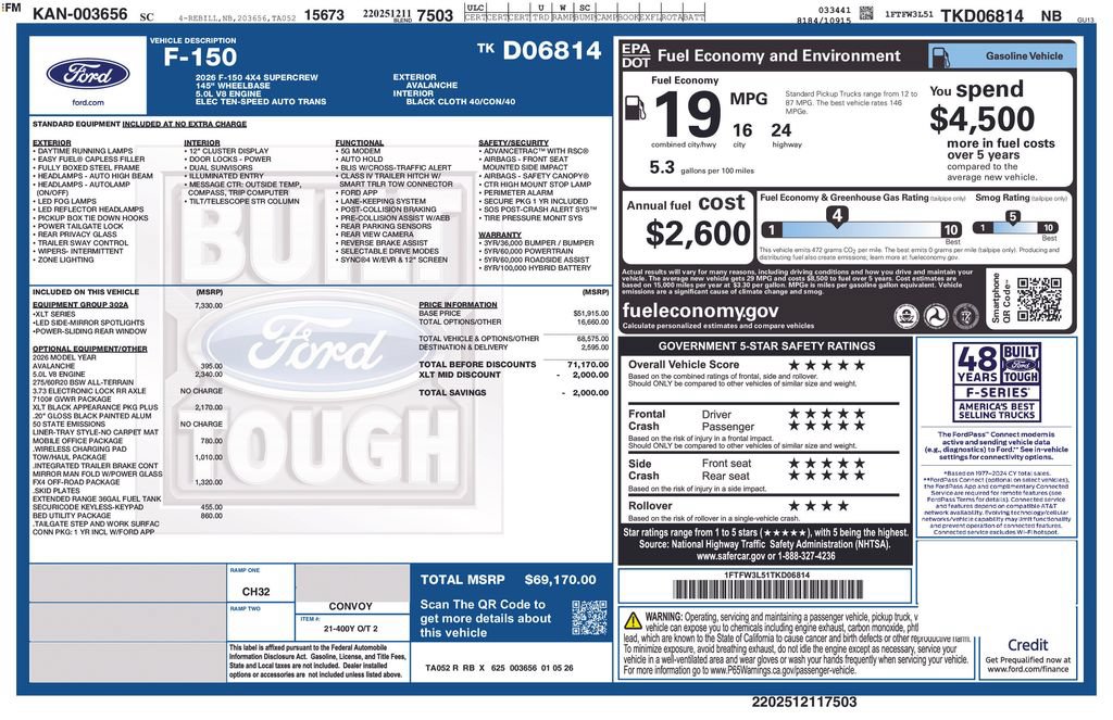Certified 2026 Ford F150 XLT w/ Equipment Group 302A MID AWD/4WD image 33