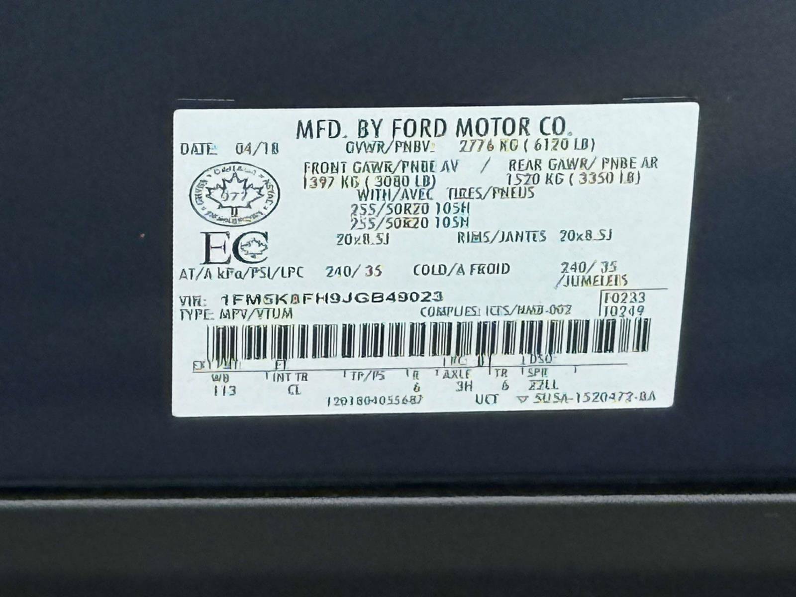Certified 2018 Ford Explorer Limited w/ Equipment Group 301A AWD/4WD image 31