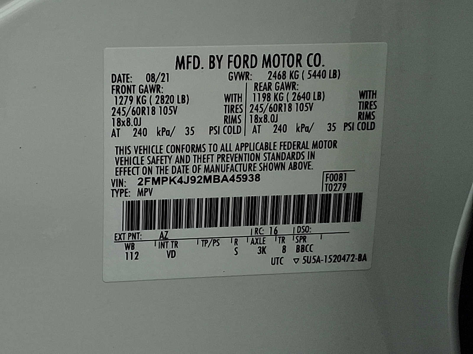 Certified 2021 Ford Edge SEL w/ Convenience Package AWD/4WD image 38