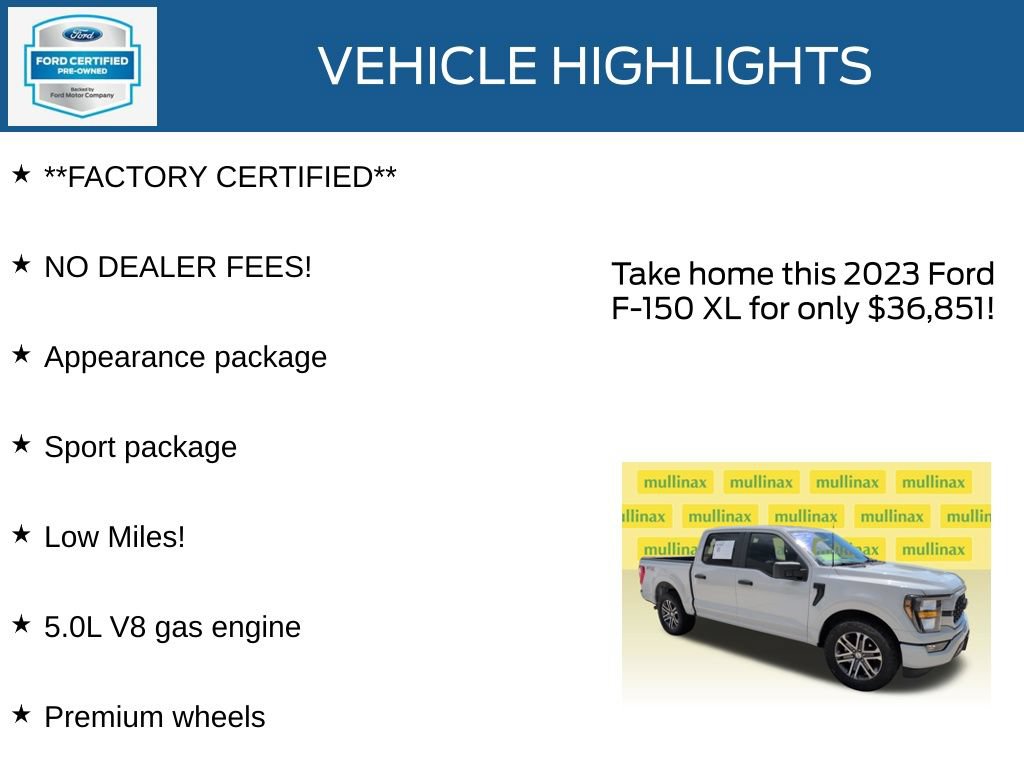 Certified 2023 Ford F150 XL w/ STX Appearance Package RWD image 12
