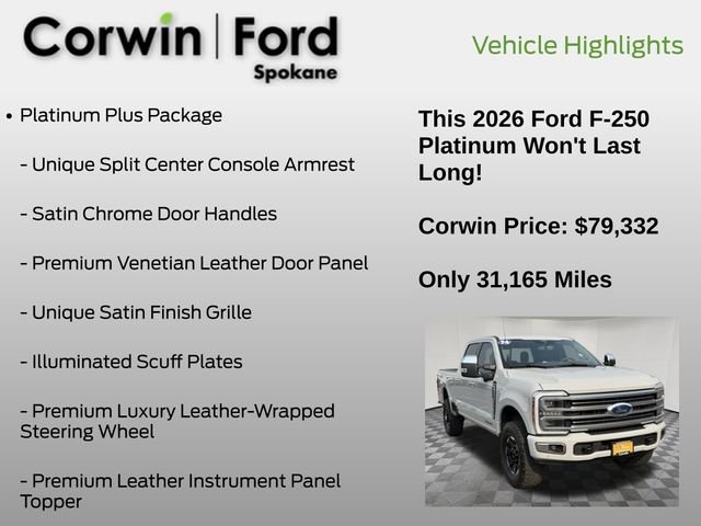 Certified 2026 Ford F250 Platinum w/ Platinum Plus Package AWD/4WD image 7