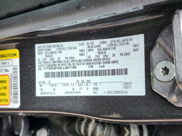 Certified 2020 Ford Ranger XLT w/ Equipment Group 302A Luxury image 33