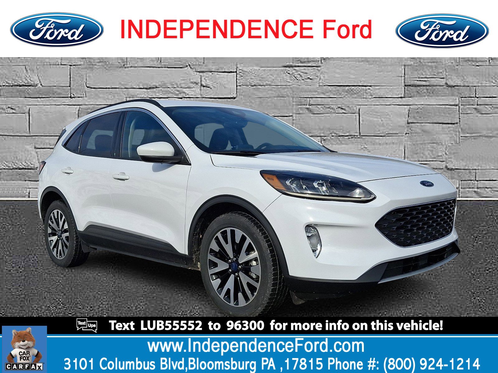 Certified 2020 Ford Escape SEL