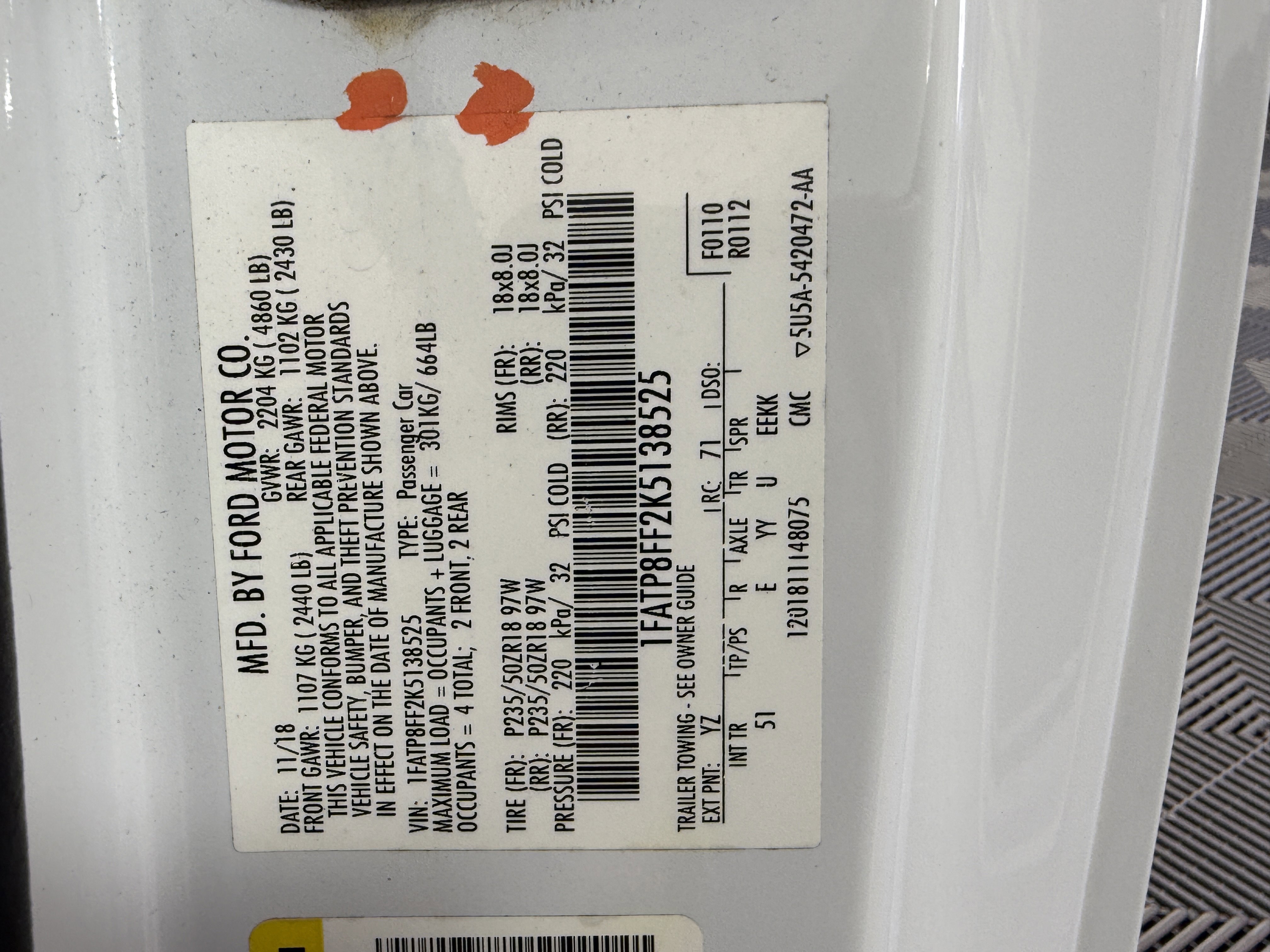 Certified 2019 Ford Mustang GT Premium w/ Equipment Group 401A image 31