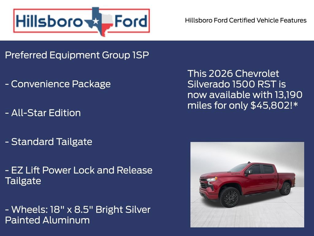 Used 2026 Chevrolet Silverado 1500 RST w/ RST All Star Premium Package RWD image 17