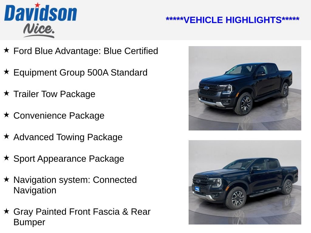 Certified 2025 Ford Ranger Lariat w/ Advanced Towing Package AWD/4WD image 4