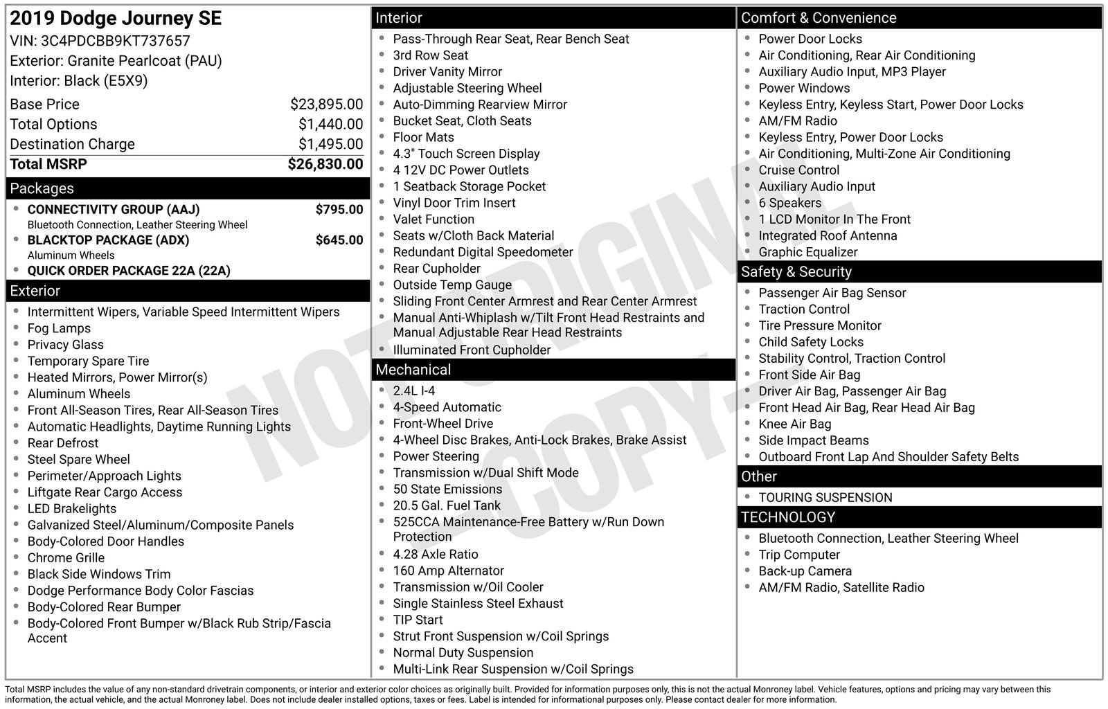 Used 2019 Dodge Journey SE w/ Connectivity Group image 33