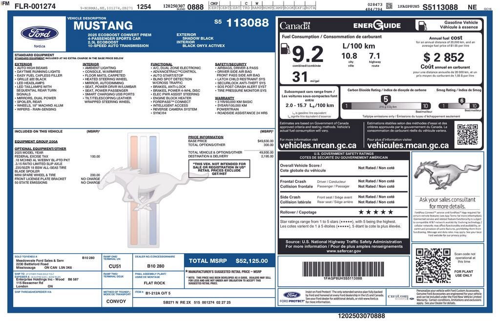Certified 2025 Ford Mustang Premium RWD image 33
