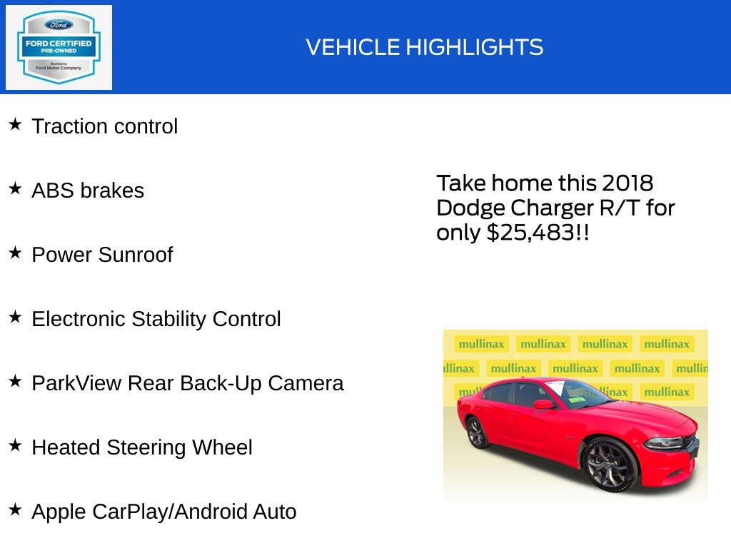 Used 2018 Dodge Charger R/T w/ Plus Group RWD image 19