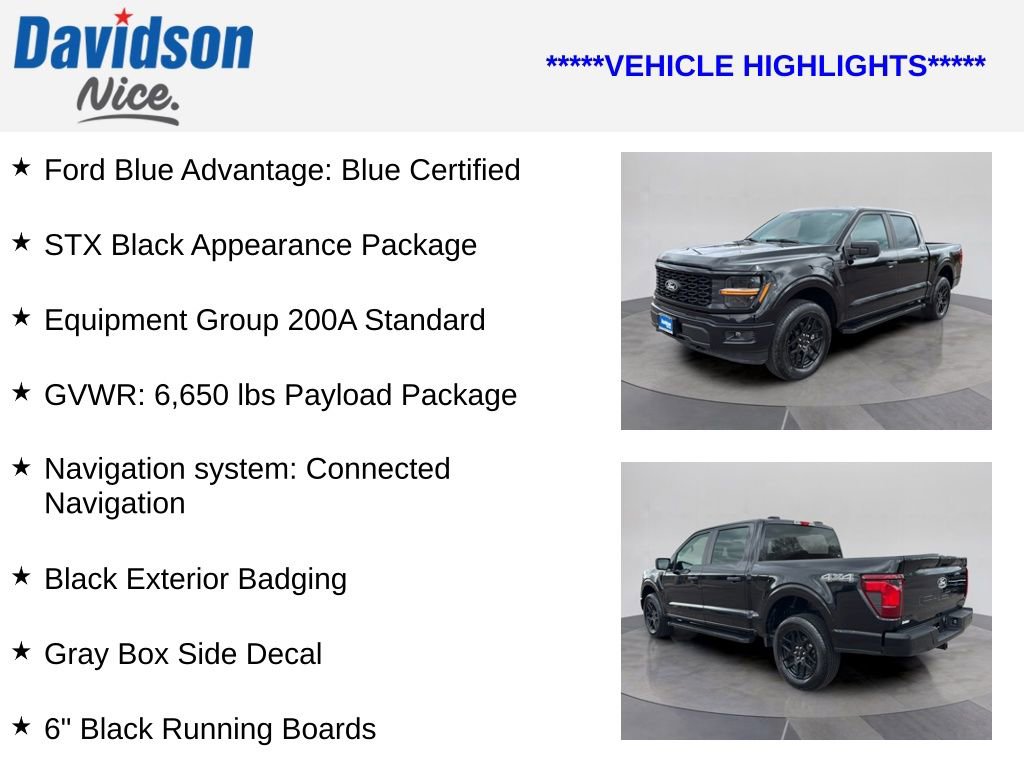 Certified 2024 Ford F150 STX w/ STX Black Appearance Package AWD/4WD image 4
