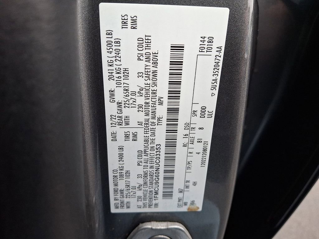 Certified 2022 Ford Escape SE w/ Convenience Package image 26