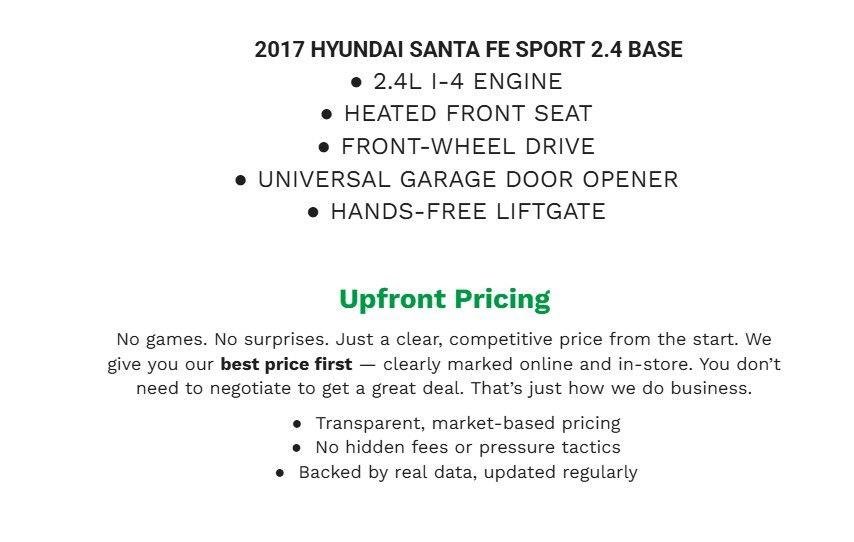 Used 2017 Hyundai Santa Fe Sport