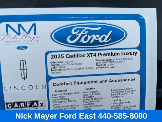 Used 2025 Cadillac XT4 Premium Luxury image 38