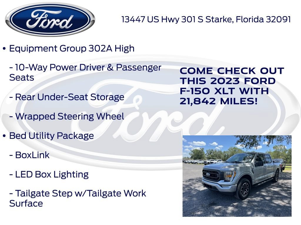 Certified 2023 Ford F150 XLT w/ Equipment Group 302A High AWD/4WD image 27