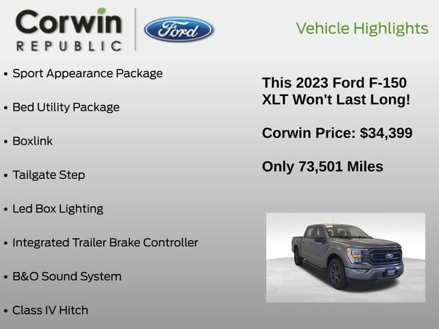 Certified 2023 Ford F150 XLT w/ Equipment Group 302A High image 7