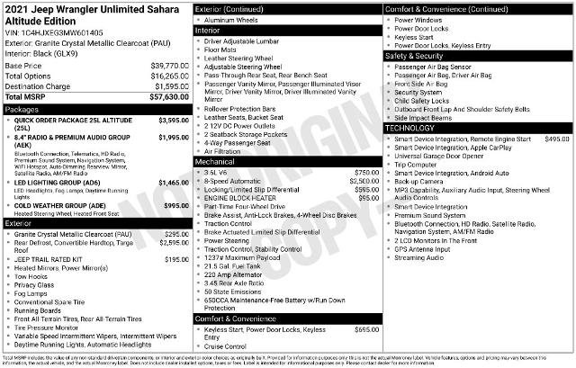 Used 2021 Jeep Wrangler Unlimited Sahara AWD/4WD image 2