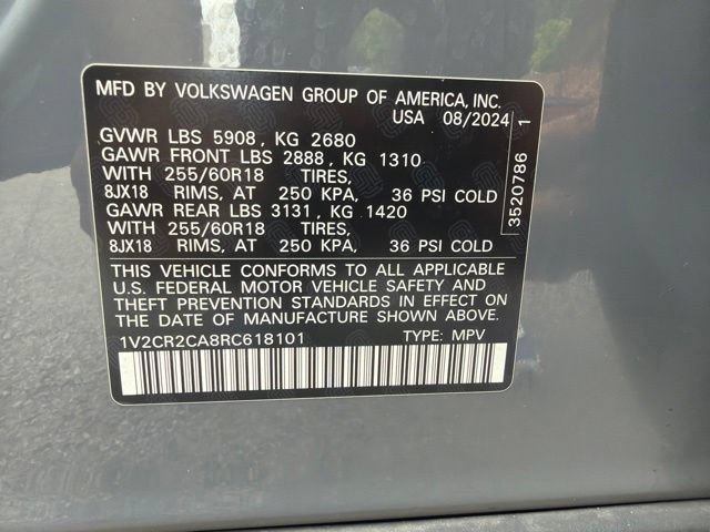 Used 2024 Volkswagen Atlas Peak Edition SE AWD/4WD image 45