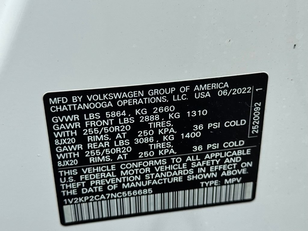 Used 2022 Volkswagen Atlas SE AWD/4WD image 44
