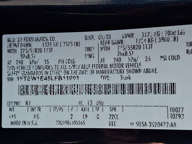 Certified 2020 Ford F150 XLT w/ Equipment Group 301A Mid AWD/4WD image 29