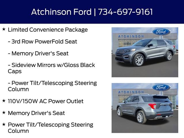 Certified 2023 Ford Explorer Limited w/ Equipment Group 301A image 16
