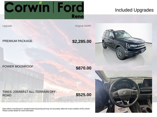 Certified 2022 Ford Bronco Sport Badlands w/ Premium Package AWD/4WD image 3