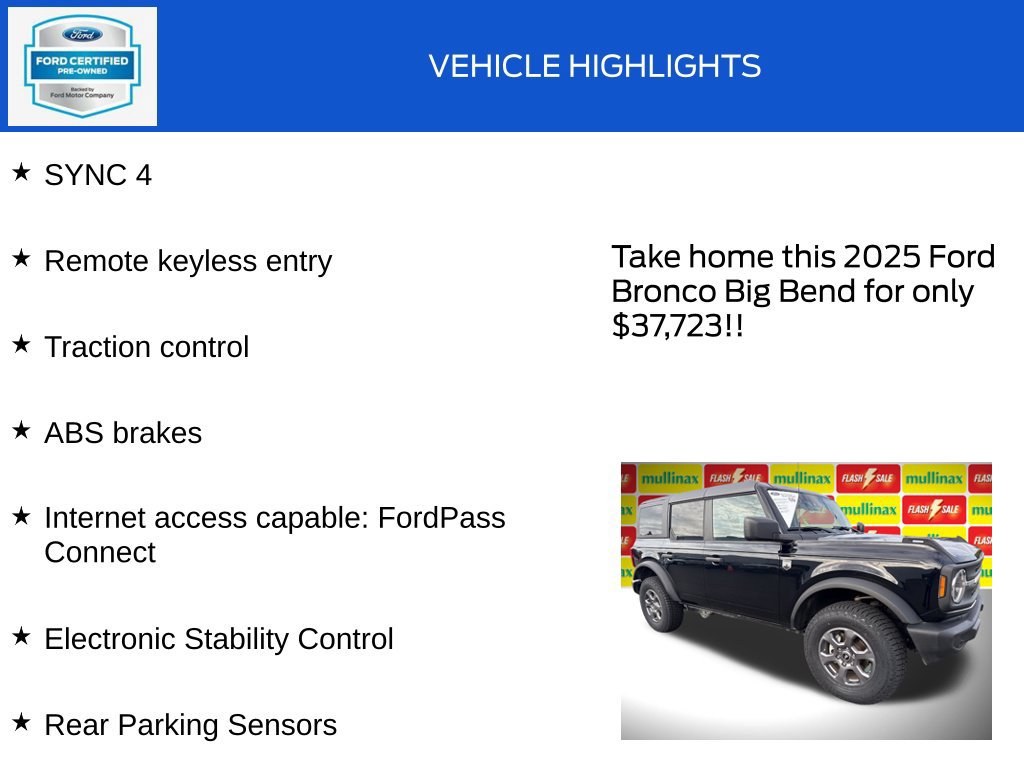 Certified 2025 Ford Bronco Big Bend AWD/4WD image 18