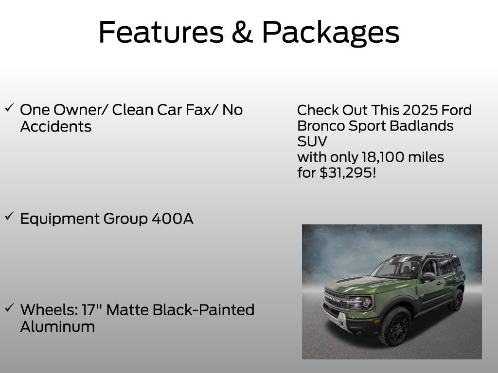 Certified 2025 Ford Bronco Sport Badlands AWD/4WD image 4
