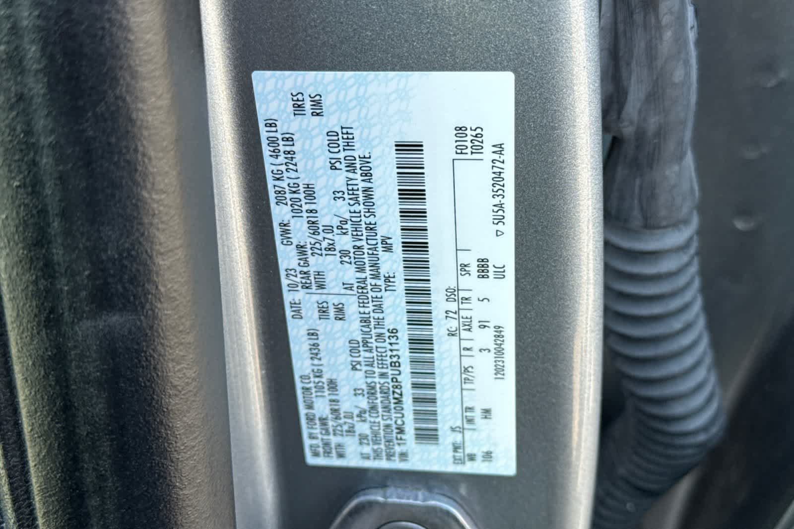 Certified 2023 Ford Escape ST-Line w/ Equipment Group 301A FWD image 28