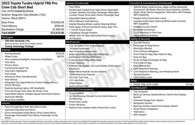 Used 2023 Toyota Tundra TRD Pro AWD/4WD image 3