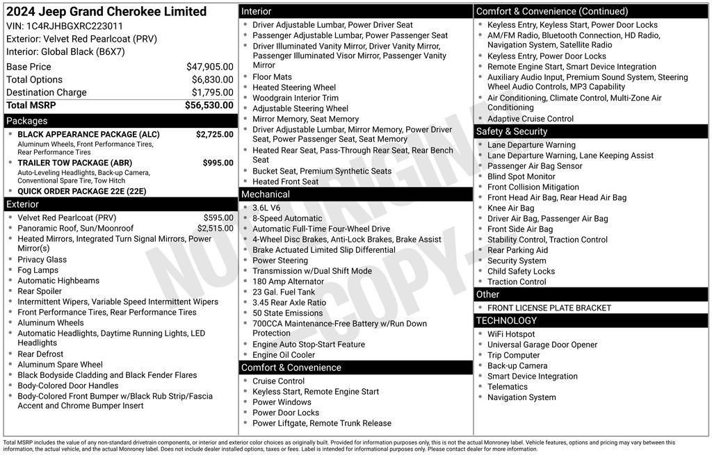 Used 2024 Jeep Grand Cherokee Limited w/ Black Appearance Package AWD/4WD image 37