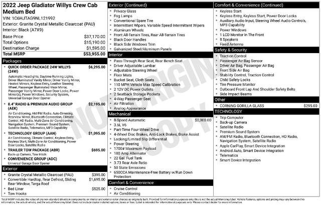 Used 2022 Jeep Gladiator Sport AWD/4WD image 8
