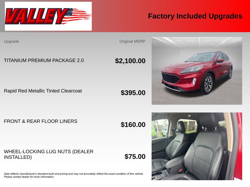 Certified 2020 Ford Escape Titanium w/ Titanium Premium Package 2.0 FWD image 6