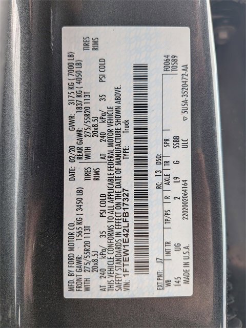 Certified 2020 Ford F150 XLT w/ Equipment Group 302A Luxury image 22