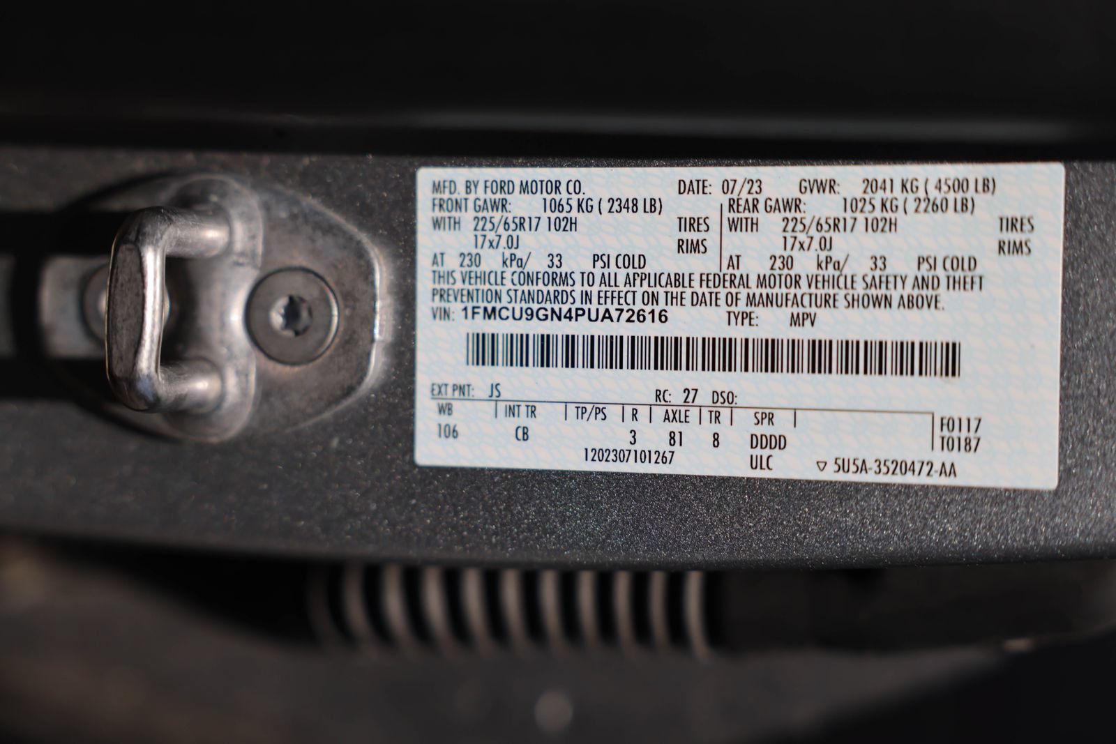 Certified 2023 Ford Escape Active AWD/4WD image 34