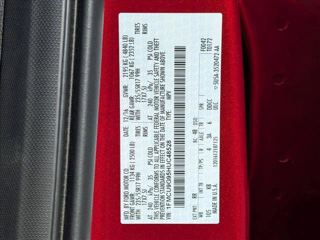 Certified 2017 Ford Escape SE AWD/4WD image 20