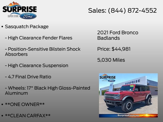 Certified 2021 Ford Bronco Badlands AWD/4WD image 26