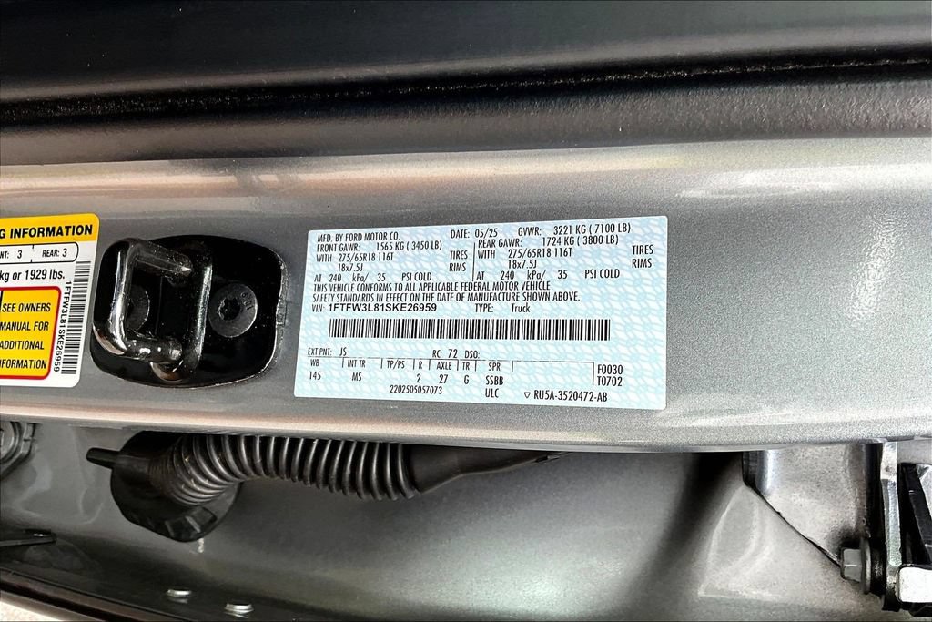 Certified 2025 Ford F150 XLT w/ Equipment Group 301A Standard AWD/4WD image 22
