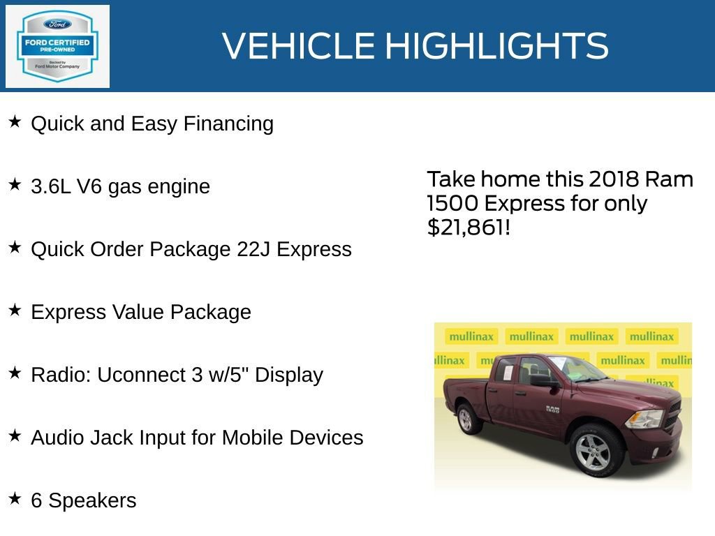 Used 2018 RAM 1500 Express w/ Express Value Package image 24