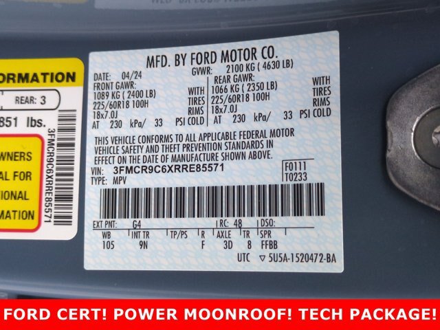 Certified 2024 Ford Bronco Sport Outer Banks w/ Tech Package AWD/4WD image 31