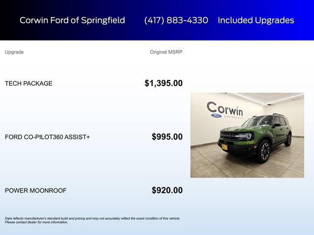 Certified 2024 Ford Bronco Sport Outer Banks w/ Tech Package AWD/4WD image 6