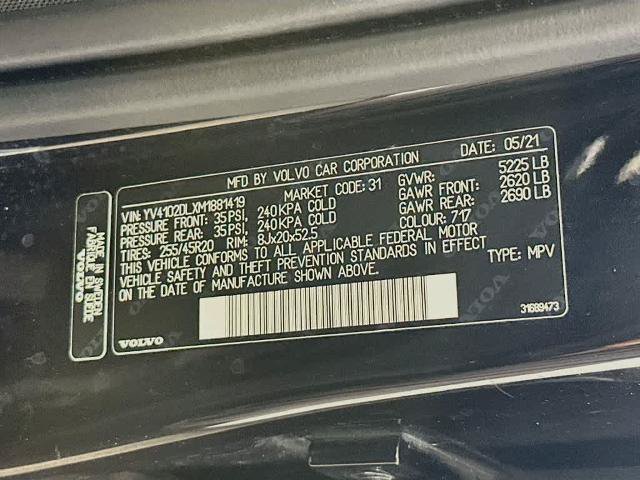 Used 2021 Volvo XC60 T5 Inscription w/ Protection Package Premier FWD image 21