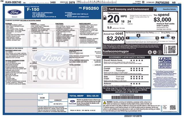 Certified 2023 Ford F150 XLT w/ Equipment Group 302A High image 20