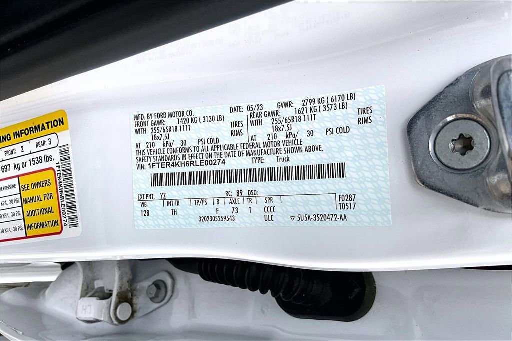 Certified 2024 Ford Ranger Lariat w/ FX4 Off-Road Package image 36