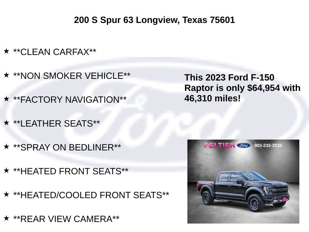Certified 2023 Ford F150 Raptor AWD/4WD image 5