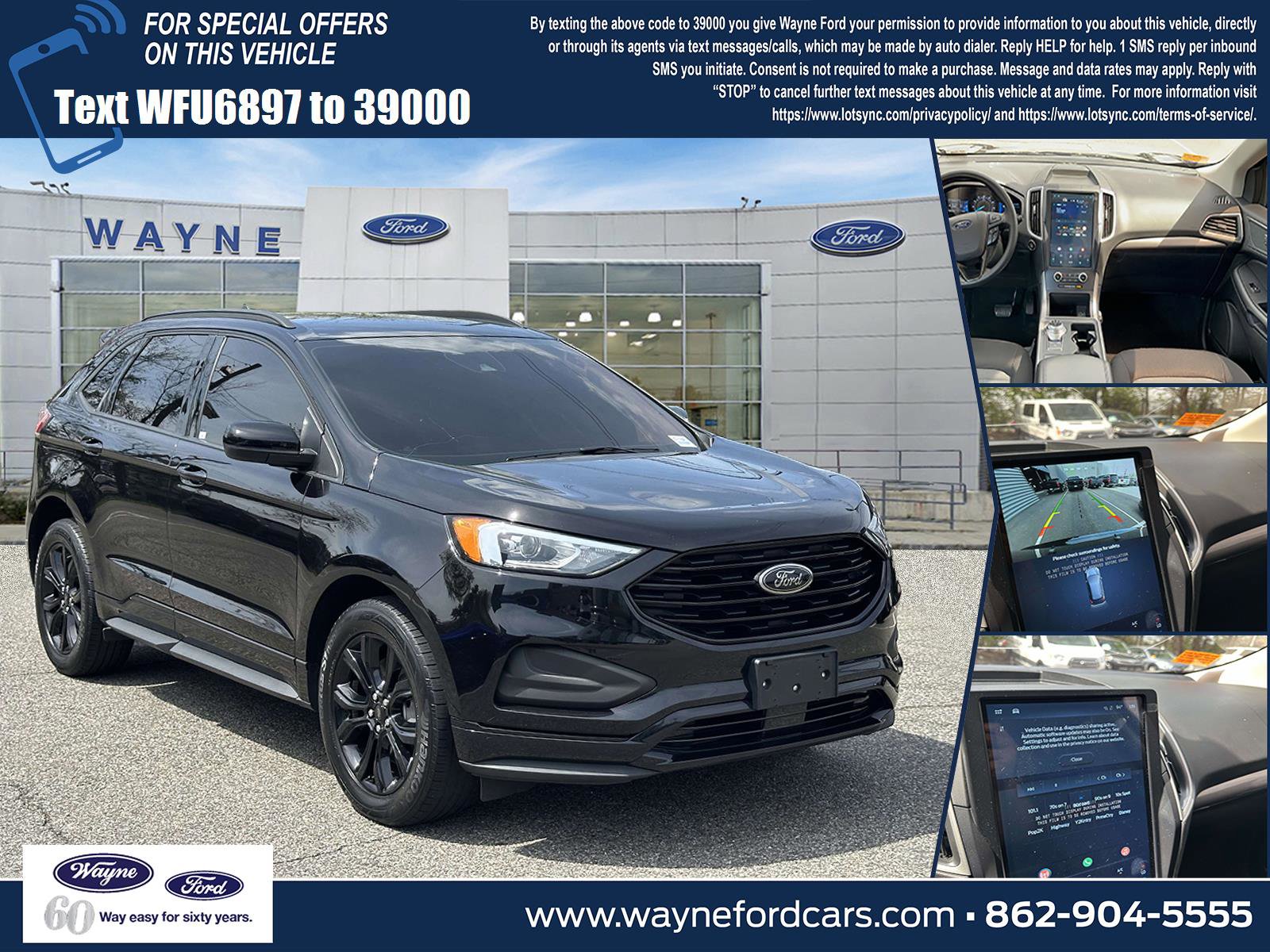 Certified 2023 Ford Edge SE w/ Black Appearance Package AWD/4WD image 1