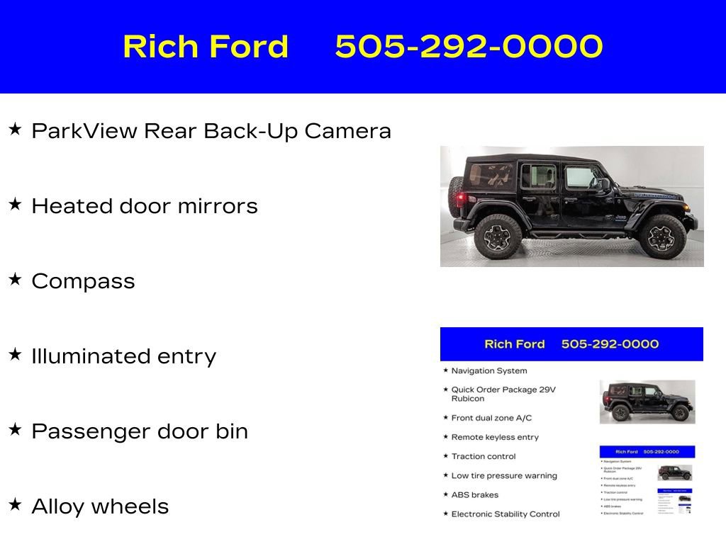 Used 2023 Jeep Wrangler Unlimited Rubicon 4xe AWD/4WD image 22