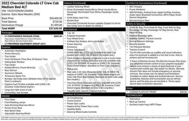 Used 2022 Chevrolet Colorado LT w/ LT Convenience Package image 11